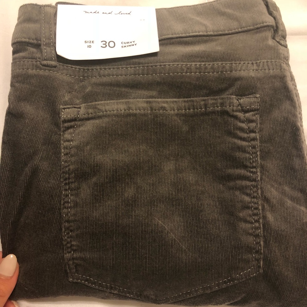Never worn! Dark Grey Corduroy Skinny Pants